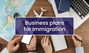 Business plans for immigration service with 'Business Plans for Immigration' text