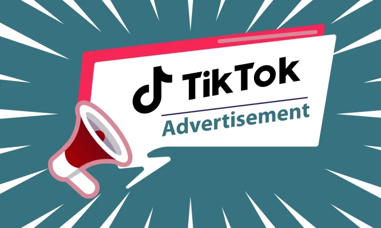 TikTok ads setup and management with TikTok logo and 'advertisement' text below